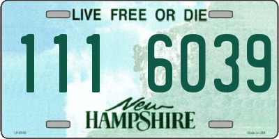 NH license plate 1116039