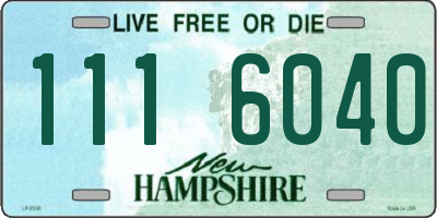 NH license plate 1116040