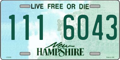 NH license plate 1116043