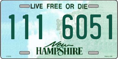 NH license plate 1116051