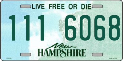 NH license plate 1116068