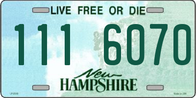 NH license plate 1116070