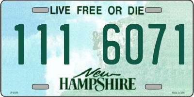 NH license plate 1116071