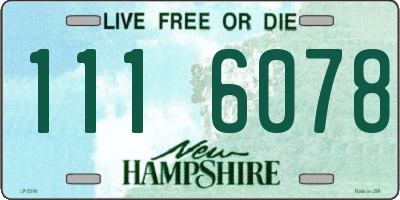 NH license plate 1116078