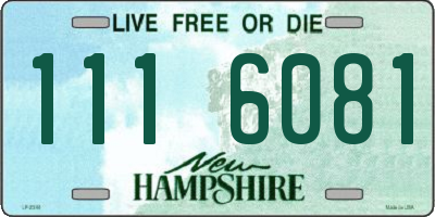 NH license plate 1116081
