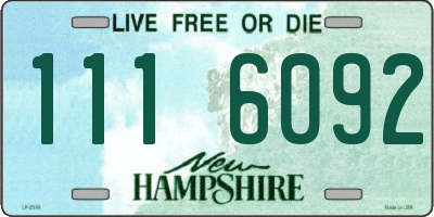 NH license plate 1116092