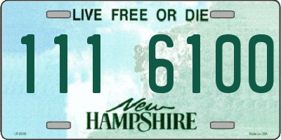 NH license plate 1116100