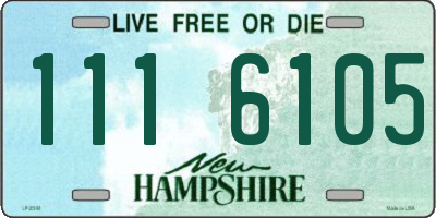 NH license plate 1116105