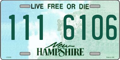 NH license plate 1116106