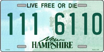 NH license plate 1116110