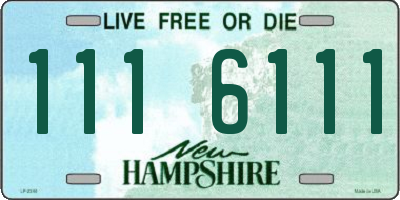 NH license plate 1116111