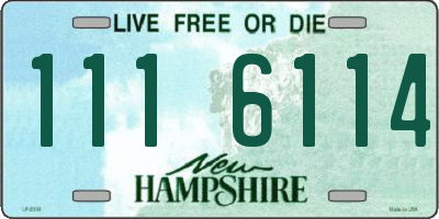 NH license plate 1116114