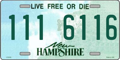 NH license plate 1116116
