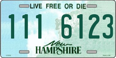 NH license plate 1116123