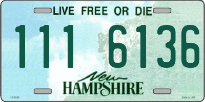 NH license plate 1116136