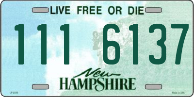 NH license plate 1116137