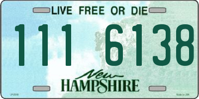 NH license plate 1116138