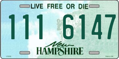NH license plate 1116147
