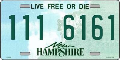 NH license plate 1116161