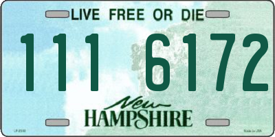 NH license plate 1116172