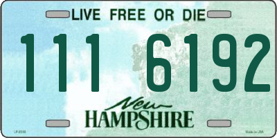 NH license plate 1116192