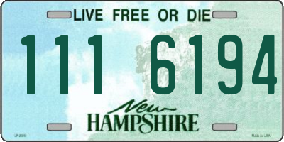 NH license plate 1116194