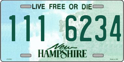 NH license plate 1116234