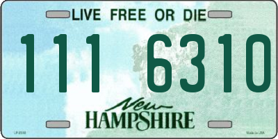 NH license plate 1116310