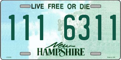 NH license plate 1116311