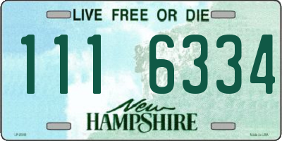 NH license plate 1116334