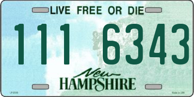 NH license plate 1116343