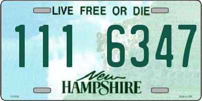 NH license plate 1116347