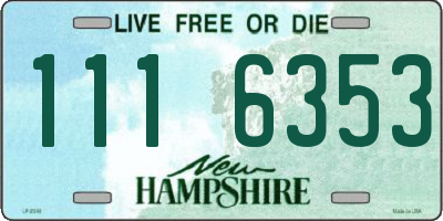 NH license plate 1116353