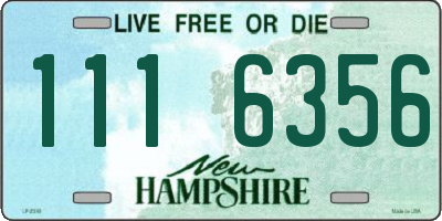 NH license plate 1116356
