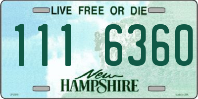 NH license plate 1116360