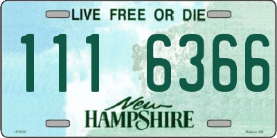 NH license plate 1116366