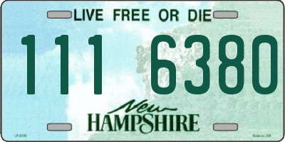 NH license plate 1116380