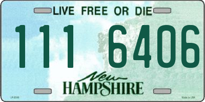 NH license plate 1116406
