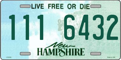 NH license plate 1116432