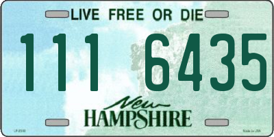 NH license plate 1116435
