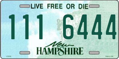 NH license plate 1116444