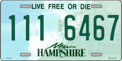 NH license plate 1116467