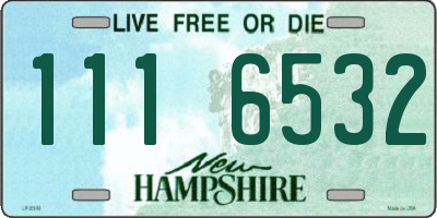 NH license plate 1116532
