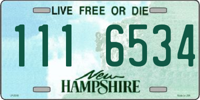NH license plate 1116534
