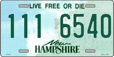 NH license plate 1116540