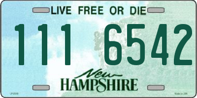 NH license plate 1116542