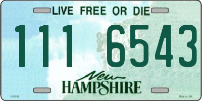 NH license plate 1116543