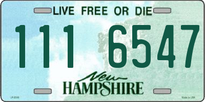 NH license plate 1116547