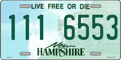 NH license plate 1116553
