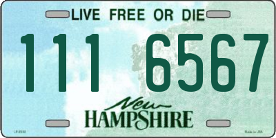 NH license plate 1116567